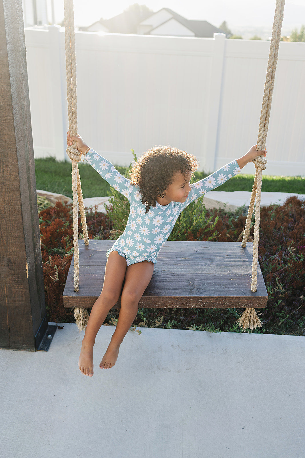 Girls Ruffle Rashguard Suit
