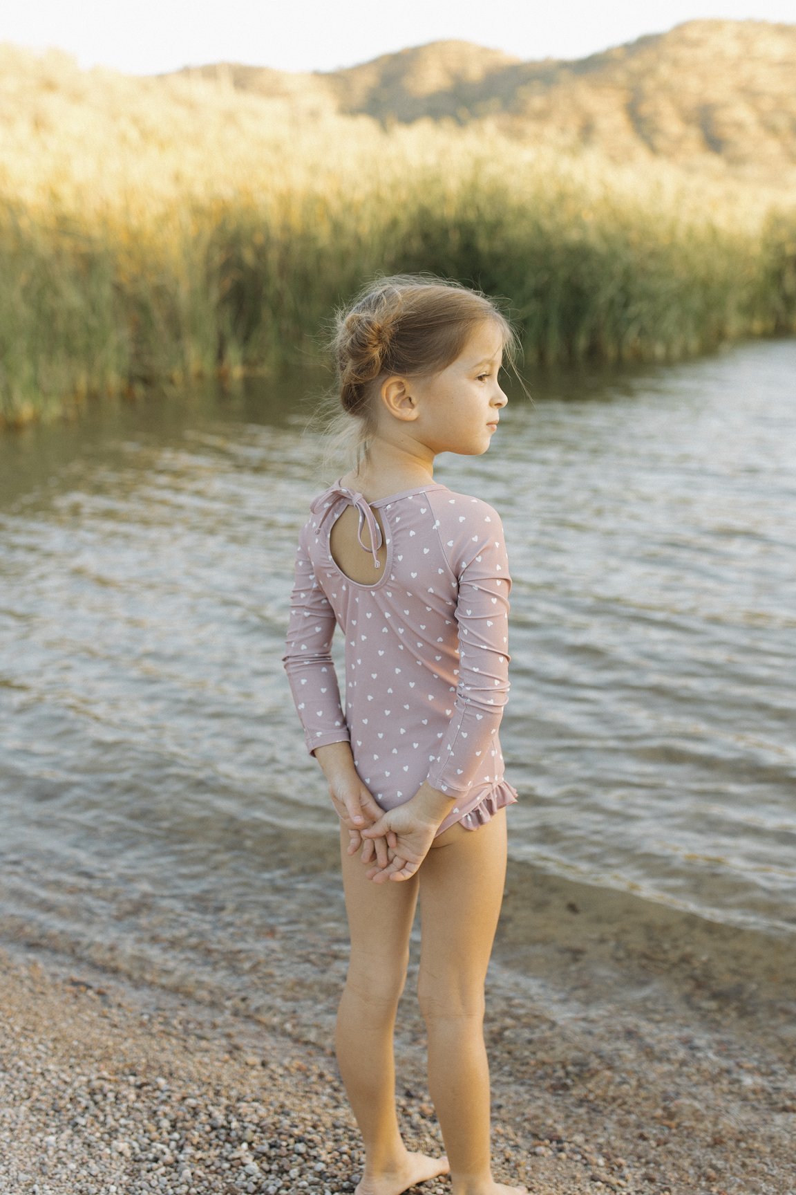 Girls Ruffle Rashguard Suit