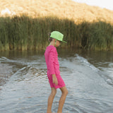 "Brights" Ribbed Hot Pink Rashguard