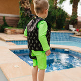 "Green Gecko" Solid Ribbed Sunsuit
