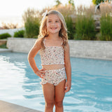 SS2026 The "Sienna" Girls High Waist Smocked Bikini