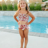 SS2026 The "Harper" Girls High Waist Smocked Bikini