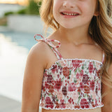 SS2026 The "Harper" Girls High Waist Smocked Bikini