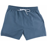 Solid Slate Blue Adult Swim Trunks