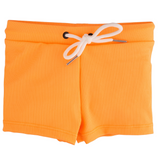 SS2026 "Brights" Ribbed Neon Orange Swim Trunks