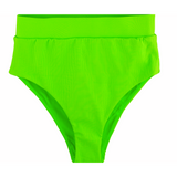 "Brights" Green Gecko Women's High Waist Bikini Bottoms