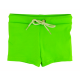 "Brights" Ribbed Green Gecko Swim Trunks