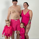 infant swimwear, kids swimsuit, girl swimsuit, swimwear, rashguard, hot pink swimsuit, baby swimsuit