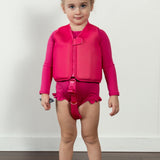 infant swimwear, kids swimsuit, girl swimsuit, swimwear, rashguard, hot pink swimsuit, baby swimsuit, floaties