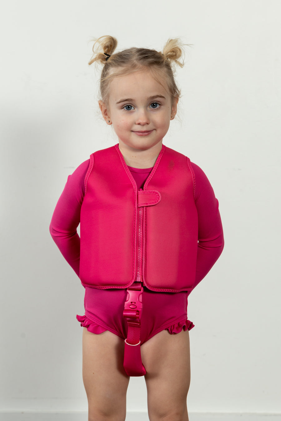 bright pink float vest