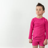 "Brights" Ribbed Hot Pink Rashguard