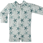 kids upf 50 sunsuit swimwear with starfish