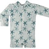 kids upf 50 sunsuit swimwear with starfish