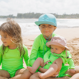 "Brights" Ribbed Green Gecko Swim Trunks