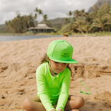 Green Gecko Ribbed Ruffle Rashguard Suit