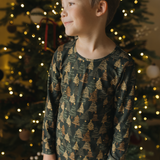 Holiday Bamboo Children's Two Piece Set - Evergreen Glow