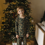 Holiday Bamboo Children's Two Piece Set - Evergreen Glow