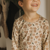 Holiday Bamboo Children's Two Piece Set - Gingerbread Lane