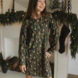 Holiday Bamboo Girls Nightgown - Evergreen Glow