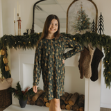 Holiday Bamboo Girls Nightgown - Evergreen Glow