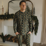 Holiday Bamboo Men's Jogger Set - Evergreen Glow