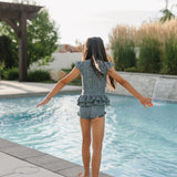 SS2026 The "August" Girls 2 Piece Twirl Rashguard Set