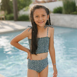 SS2026 The "August" Girls High Waist Smocked Bikini