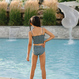 SS2026 The "August" Girls High Waist Smocked Bikini