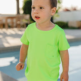"Brights" Neon Green Round Hem T-Shirt Rashguard