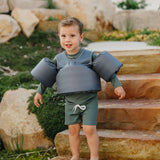 Ribbed Dark Green Rashguard Top