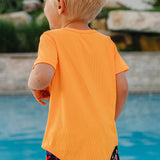 "Brights" Neon Orange Round Hem T-Shirt Rashguard