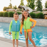 SS2026 "Green Gecko" Solid Ribbed Sunsuit