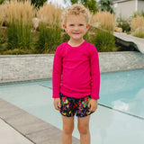 SS2026 "Brights" Ribbed Hot Pink Rashguard