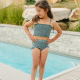 SS2026 The "August" Girls High Waist Smocked Bikini