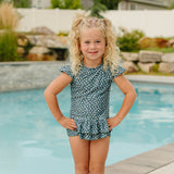 SS2026 The "August" Girls 2 Piece Twirl Rashguard Set