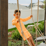 SS2026 "Brights" Ribbed Neon Orange Rashguard Top
