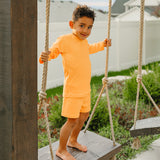 SS2026 "Brights" Ribbed Neon Orange Swim Trunks