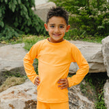 SS2026 "Brights" Ribbed Neon Orange Rashguard Top