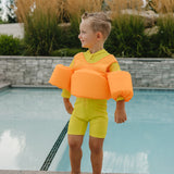"Neon Yellow" Solid Ribbed Sunsuit