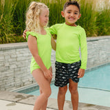 SS2026 "Brights" Ribbed Green Gecko Rashguard