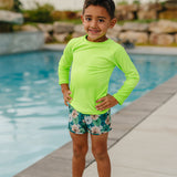 SS2026 "Brights" Ribbed Green Gecko Rashguard