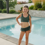 The "James" Girls Tie Up Skirt Bikini