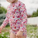 The "Poppy" Ruffle Rashguard Suit