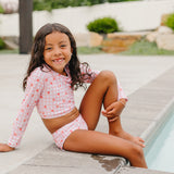 The "Gracie" Youth Cropped Rashguard Set