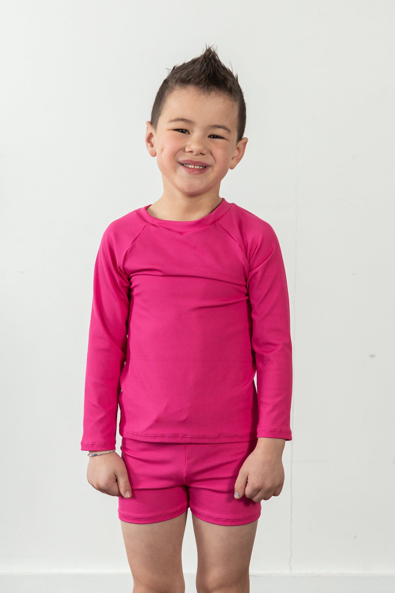 upf 50 kids hot pink rashguard