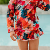 The "Briar" Girls 2 Piece Skirted Rashguard Set