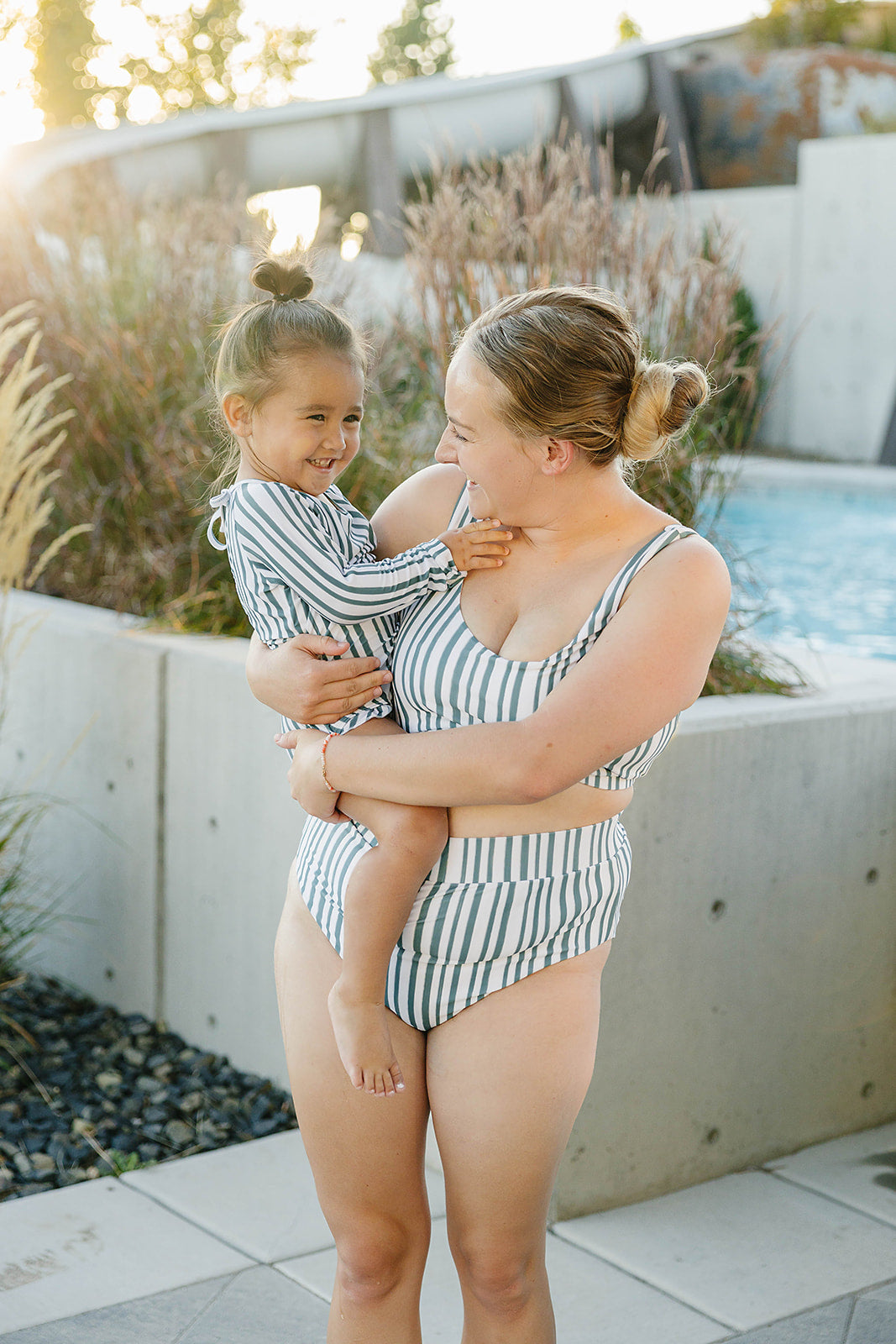 striped swimwear