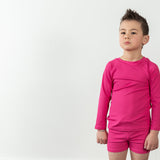 upf 50 kids hot pink rashguard