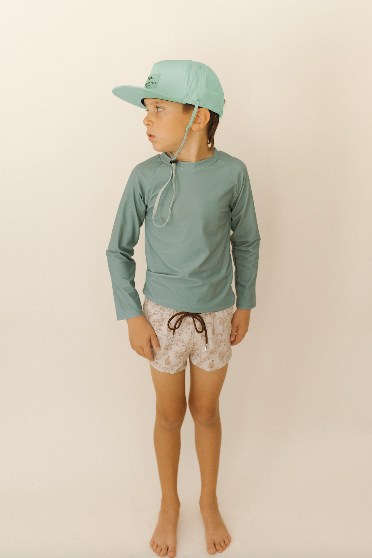 kids upf swimwear rashguard and waterproof hat