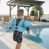 kids upf rashguard, blue floaties